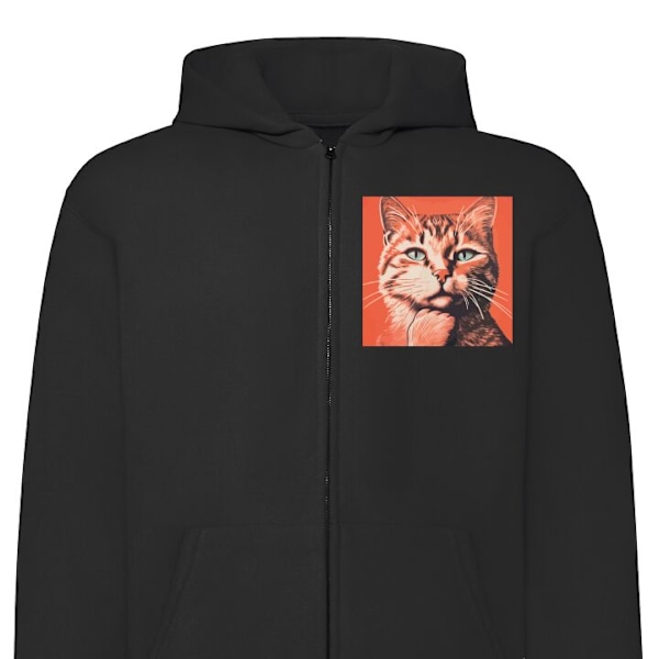 Zip-Hoodie | Huvtröja med Dragkedja för Vuxna The Thinker svart XL