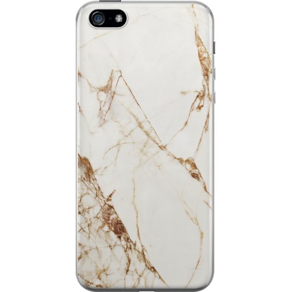 Apple iPhone 5 Läpinäkyvä kuori Valkoinen marmori