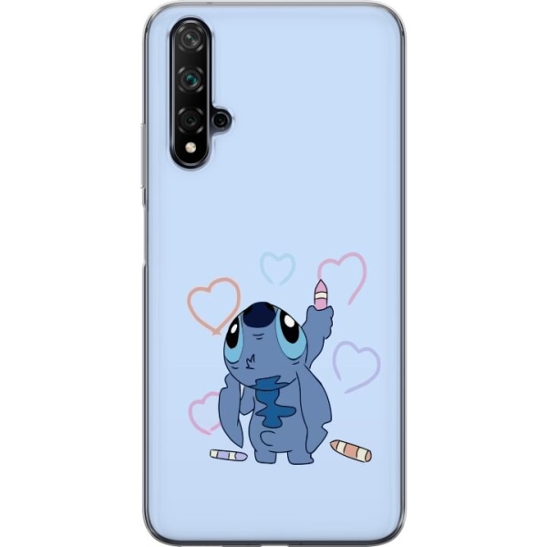 Huawei nova 5T Genomskinligt Skal Stitch Hjärtan