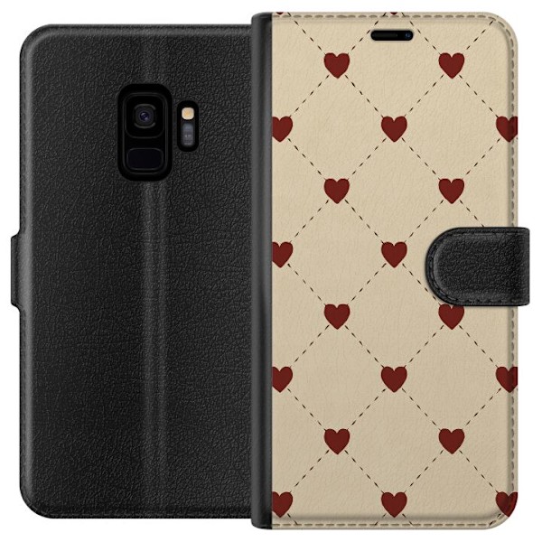 Samsung Galaxy S9 Tegnebogsetui Hjertegitter