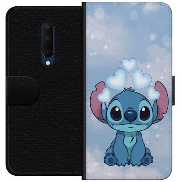 OnePlus 7T Pro Plånboksfodral Stitch Hoppande Glädje – Rolig Design för Present