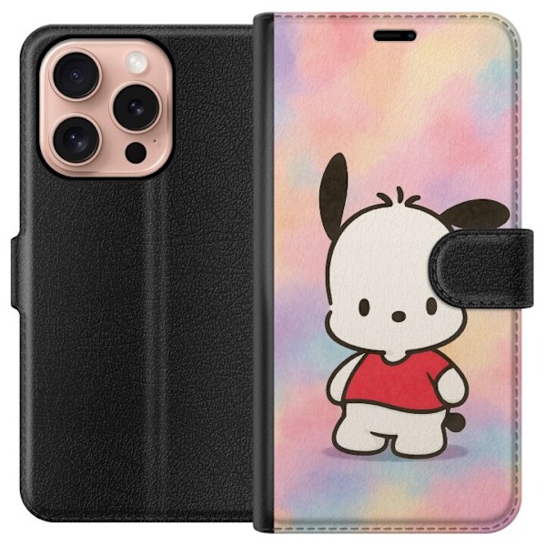 Apple iPhone 16 Pro Lommeboketui Kawaii Sanrio Pochacco