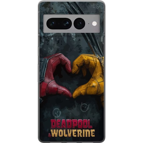 Google Pixel 7 Pro Genomskinligt Skal Wolverine Deadpool