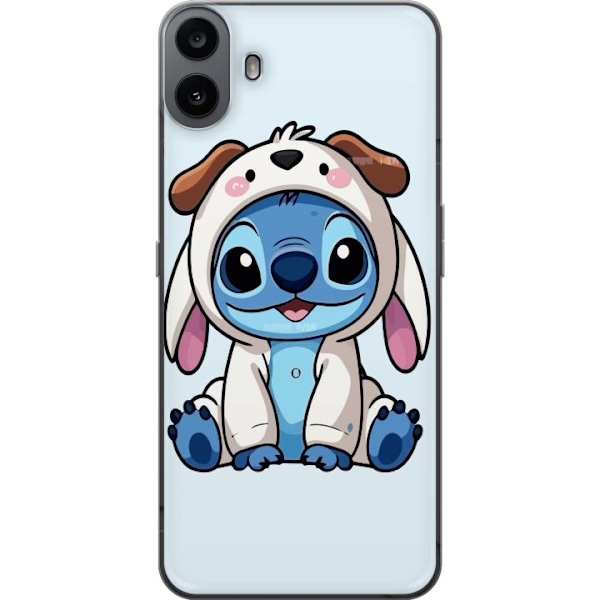 Nothing CMF Phone 1 Läpinäkyvä kuori Stitch Koirapuku Lilo & Stitch Disney Hauska Design Sininen Avaruusolento Sarjakuva Hahmo Suosittu Lapsille Su