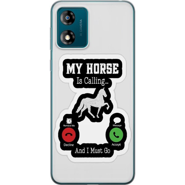 Motorola Moto E13 Genomskinligt Skal Born to Ride