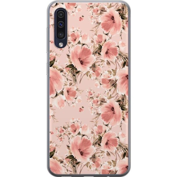 Samsung Galaxy A50 Gennemsigtig cover Blomster