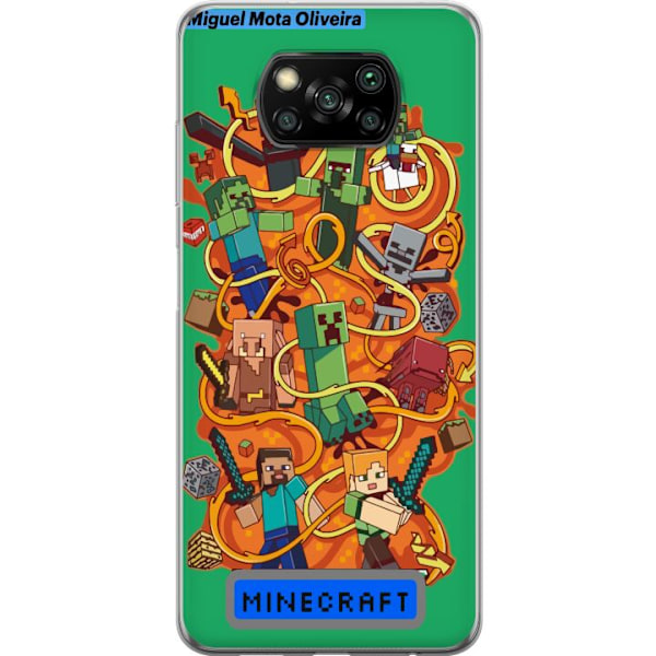 Xiaomi Poco X3 NFC Läpinäkyvä kuori Minecraft