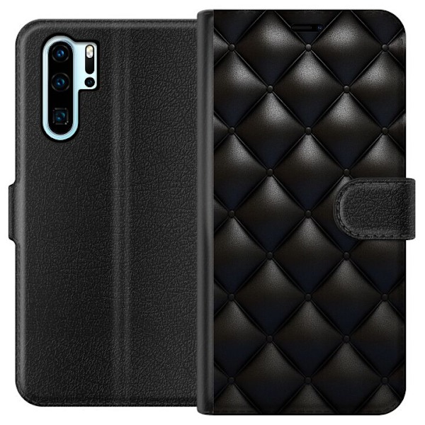 Huawei P30 Pro Lompakkokotelo Nahka Musta