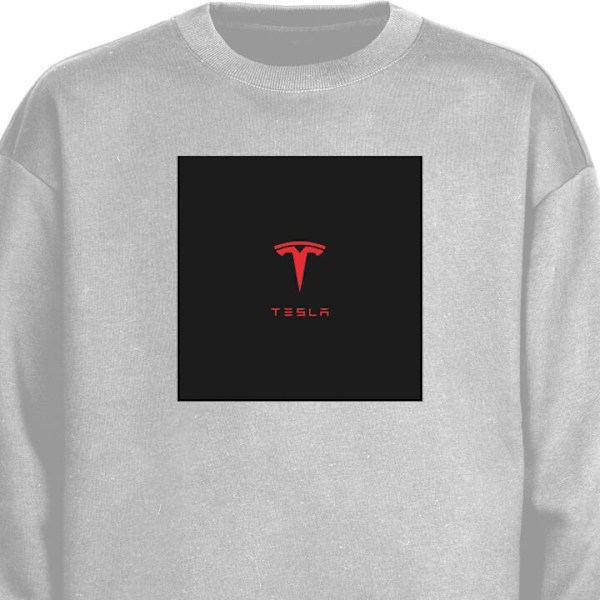 Sweatshirt for Voksen | Klassisk Collegegenser Tesla grå M