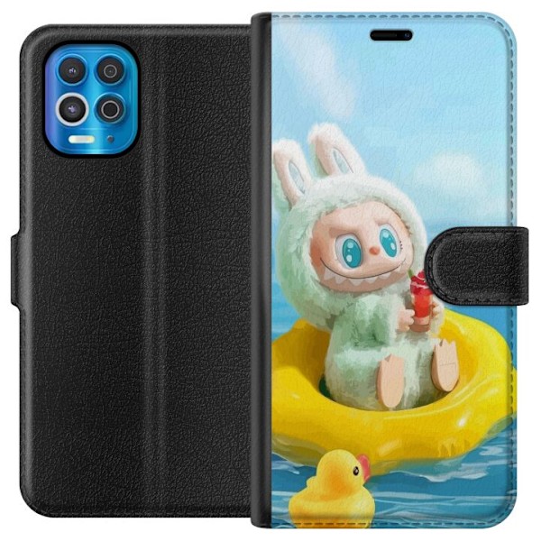 Motorola Edge S Tegnebogsetui Labubu Stripe Attack - Striber m
