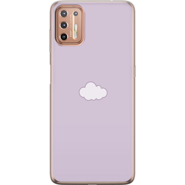 Motorola Moto G9 Plus Läpinäkyvä kuori Lila Pilvi - minimal