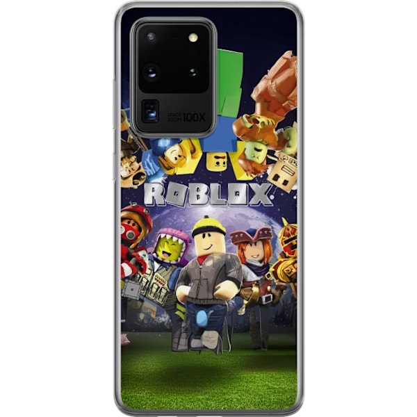 Samsung Galaxy S20 Ultra Läpinäkyvä kuori Roblox Maailma - Pelaamisseikkailu Lapsille ja Nuorille