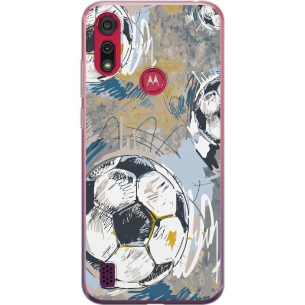 Motorola Moto E6s (2020) Gennemsigtig cover Fodbold