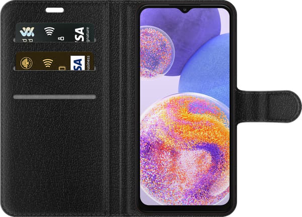 Kompatibel Tegnebogsetui til Samsung Galaxy A23 Rosa strösselmunk pink