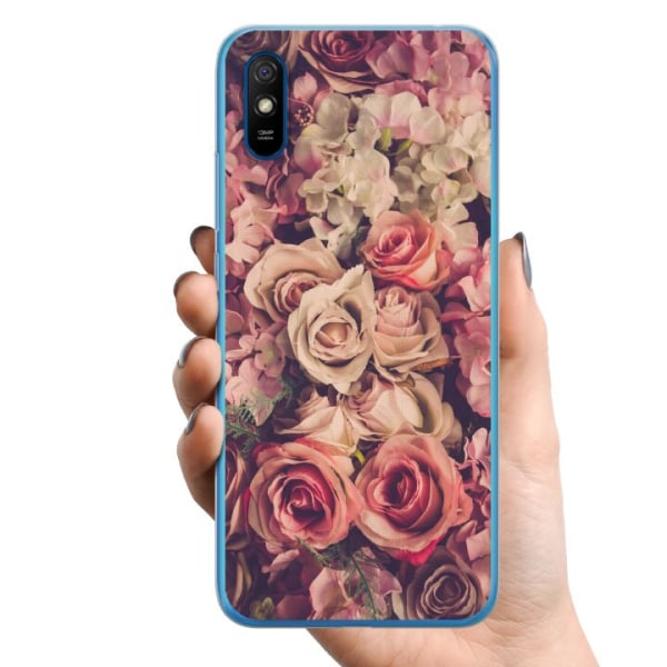 Xiaomi Redmi 9A TPU Mobilcover Blomster