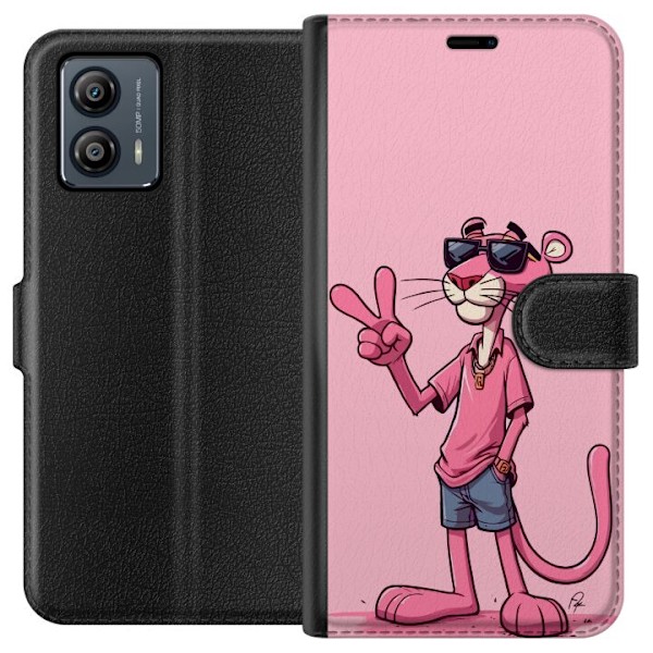 Motorola Moto G53 Tegnebogsetui Pink Panter Peace