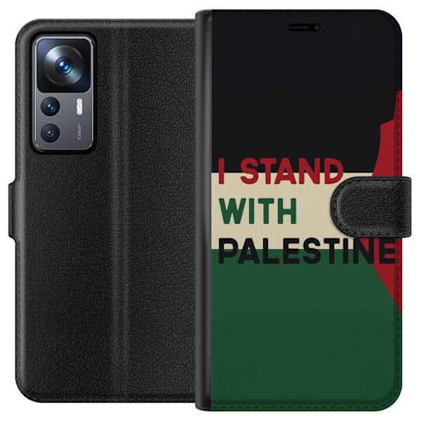 Xiaomi 12T Pro Plånboksfodral Stand with Palestine – solidaritetsdesign med starkt budskap