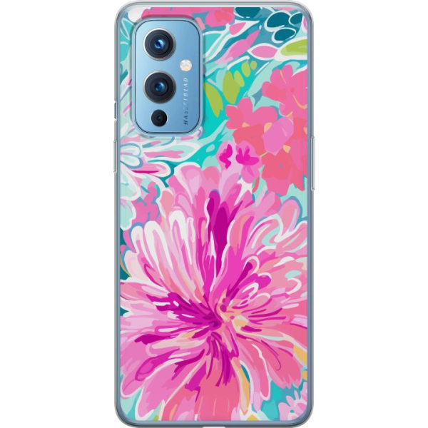 OnePlus 9 Gennemsigtig cover Blomsterrebs