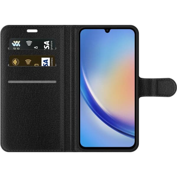 Kompatibelt Plånboksfodral till Samsung Galaxy A34 BTS lila