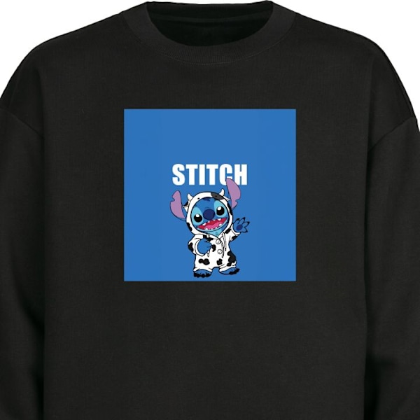 Sweatshirt til Voksne | Klassisk Collegebluse Sy sort XL