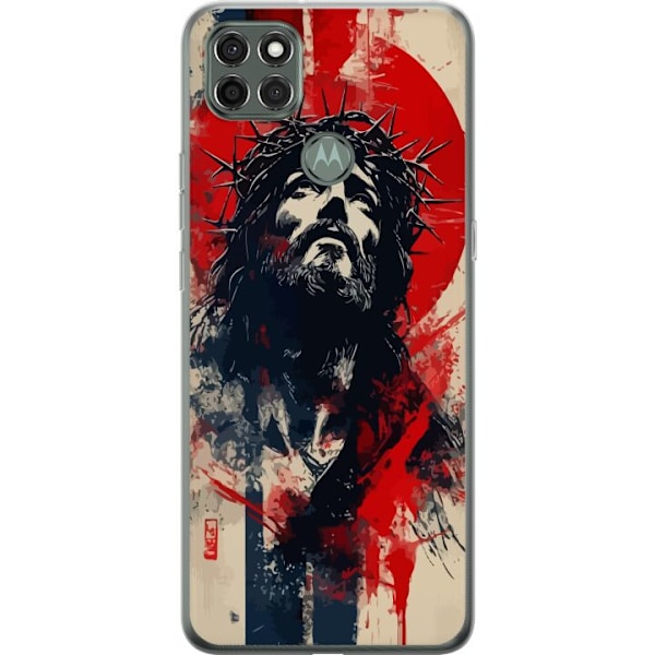 Motorola Moto G9 Power Läpinäkyvä kuori Jeesus ristillä - kristillinen aihe vahvalla symboliikalla uskosta ja toivosta