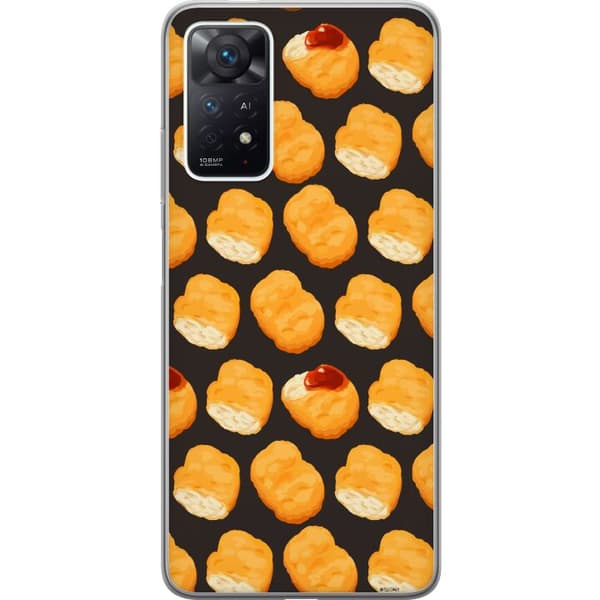 Kompatibelt Mobildeksel til Xiaomi Redmi Note 11 Pro Mønster med sprø kyllingnuggets og ketchup brun