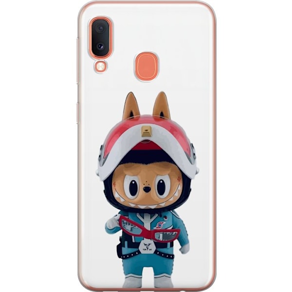 Samsung Galaxy A20e Läpinäkyvä kuori How2work Labubu hirviöt x Ultraman Blue -hahmo