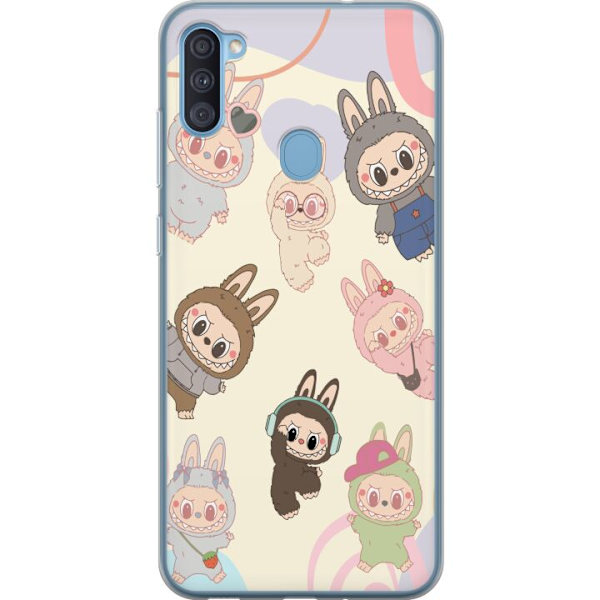 Samsung Galaxy A11 Läpinäkyvä kuori Labubu Pop Mart Kokoelma Motiivi Figuuri Kokoelma Suunnittelu Suosittu Taidelelu Pop Mart Luova Graafinen