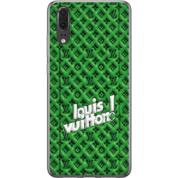 Kompatibelt Mobildeksel til Huawei P20 Inspirert grønt monogram med logo grønn