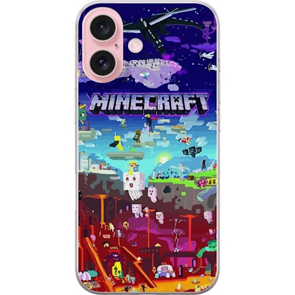 Apple iPhone 16 Gjennomsiktig deksel Minecraft