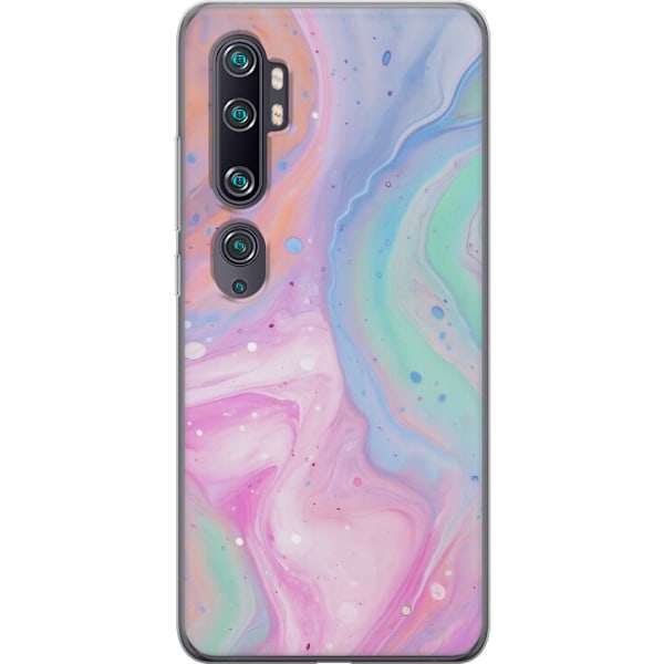 Xiaomi Mi Note 10 Gjennomsiktig deksel Pastellmarmor