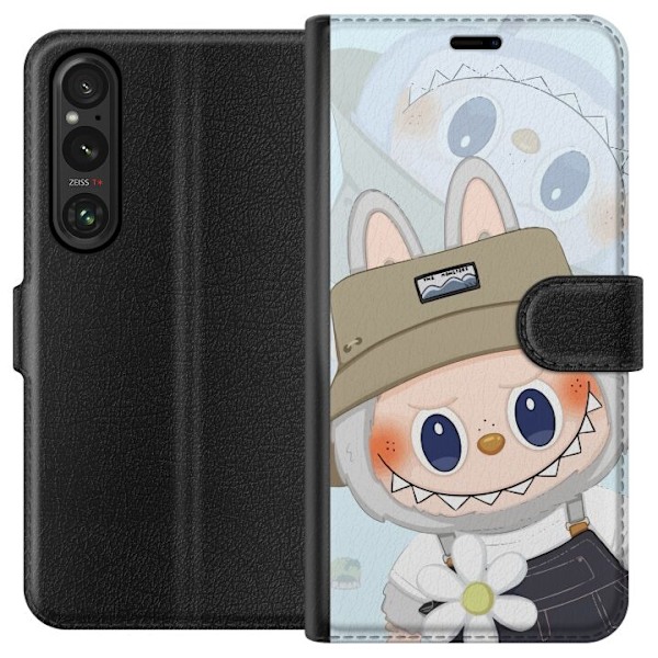 Sony Xperia 1 VI Plånboksfodral Labubu med hatt – Pop Mart-