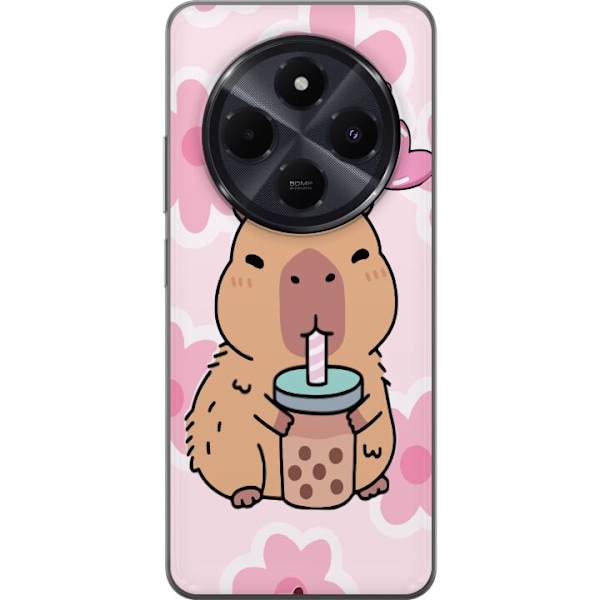 Xiaomi Redmi A4 Genomskinligt Skal Kawaii Capybara Hjärtan Anime Stil Söt Design Djurmotiv TikTok Populärt Present Tjej