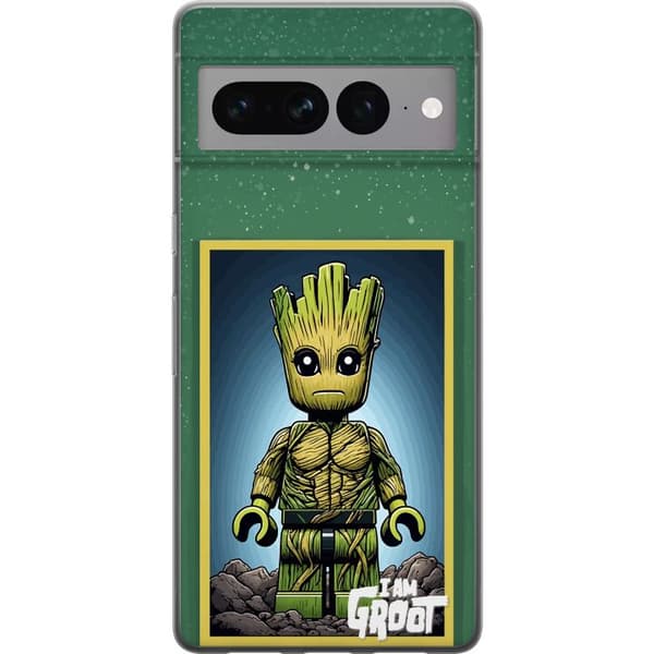 Kompatibelt Mobildeksel til Google Pixel 7 Pro Robot med röda ögon grå