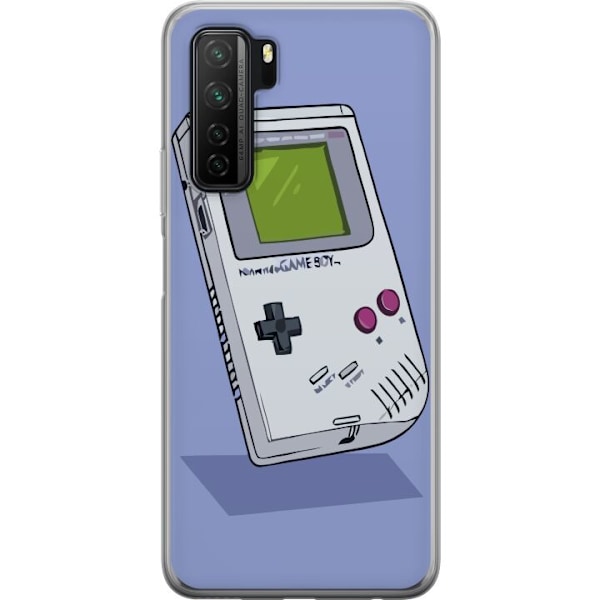 Huawei P40 lite 5G Genomskinligt Skal Game Boy Lila