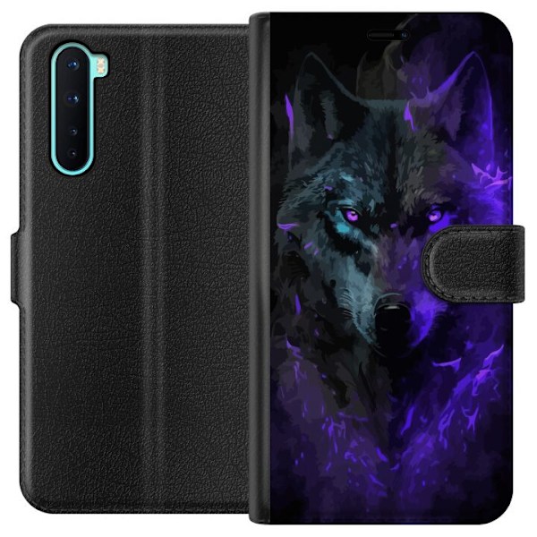 OnePlus Nord Lompakkokotelo Susihukka Violetti