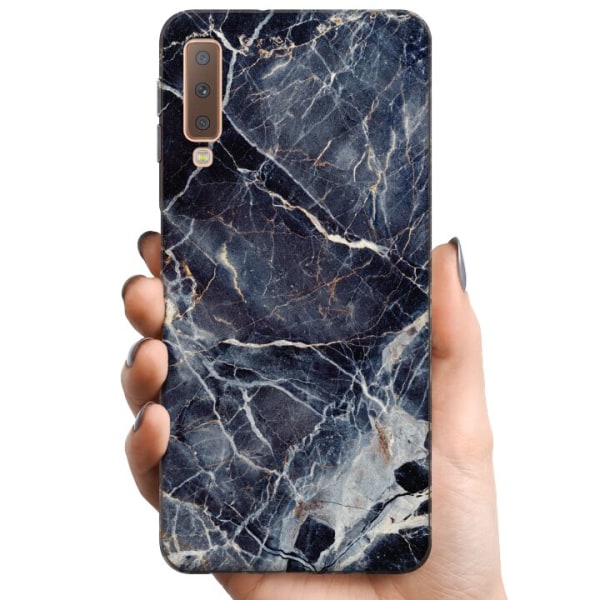 Samsung Galaxy A7 (2018) TPU Mobilcover Marmoreret