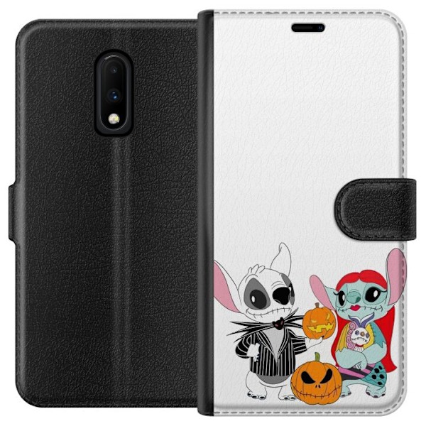 OnePlus 7 Tegnebogsetui Stitch familien addams