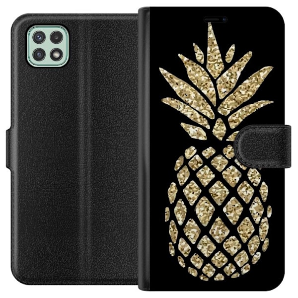 Samsung Galaxy A22 5G Lommeboketui Ananas