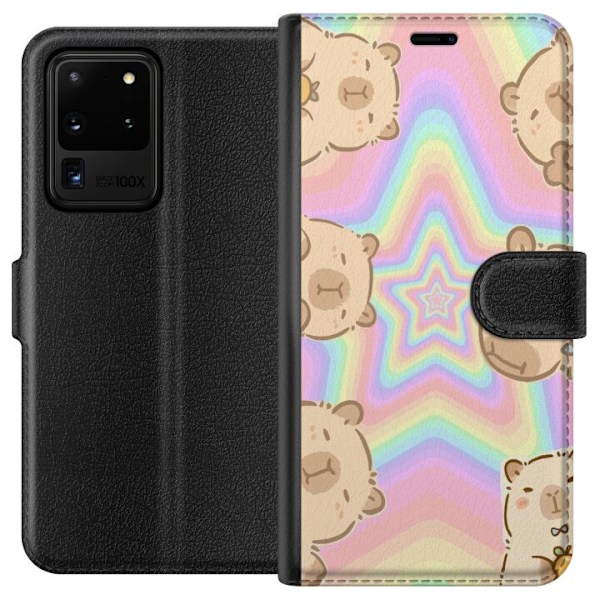 Samsung Galaxy S20 Ultra Lompakkokotelo Kawaii Capybara Galaxy