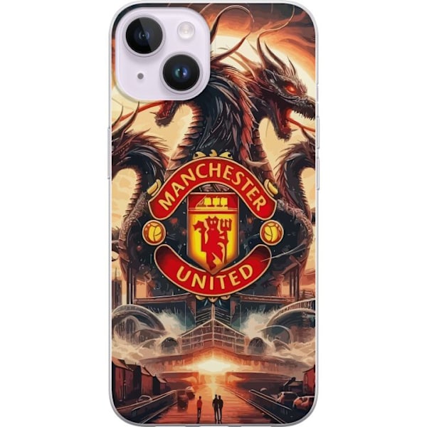 Apple iPhone 15 Gennemsigtig cover Manchester United