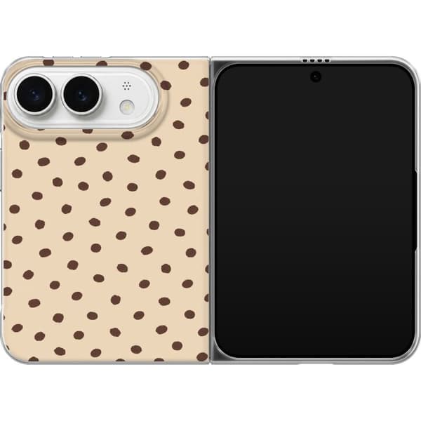 Kompatibelt Mobilskal till Apple iPhone Duo Beige latteprickar beige