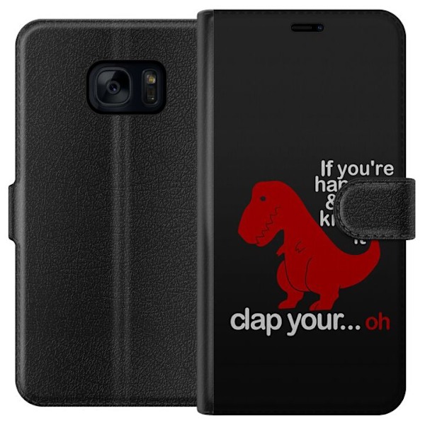 Samsung Galaxy S7 Tegnebogsetui Dinosaur