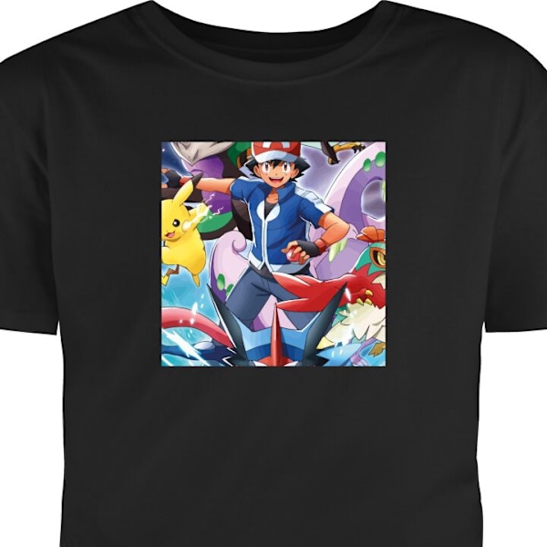 T-shirt til Voksen | Klassisk Voksen T-shirt Pokemon sort L