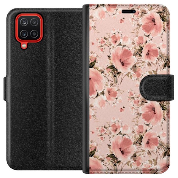 Samsung Galaxy A12 Tegnebogsetui Blomster