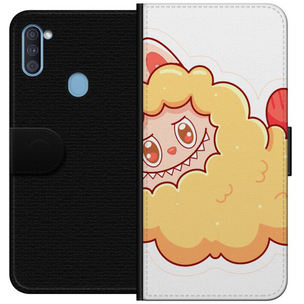 Samsung Galaxy A11 Lompakkokotelo Labubu Pesukarhu Pop Mart Hahmo Keräilyesine Söpö Suunnittelu Suosittu Teema Taideteos Leikkisarja