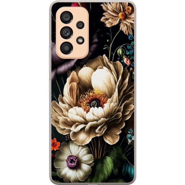 Samsung Galaxy A53 5G Gennemsigtig cover Blomster