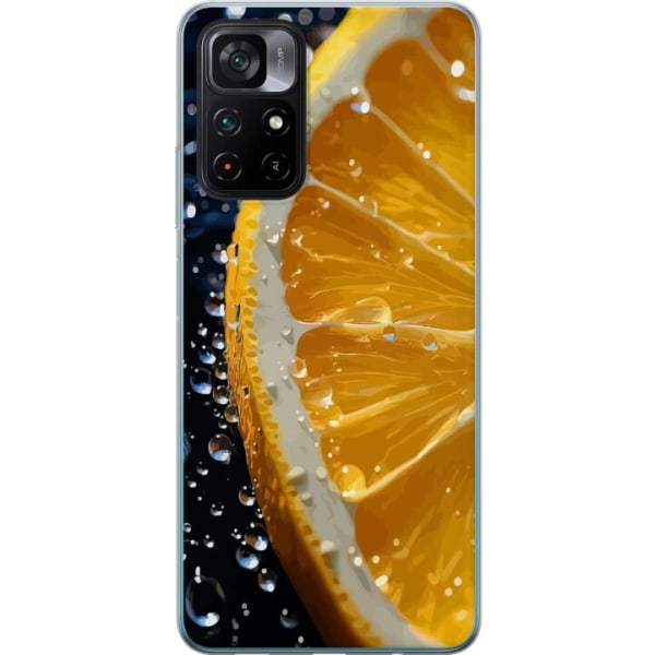 Xiaomi Poco M4 Pro 5G Genomskinligt Skal Apelsin