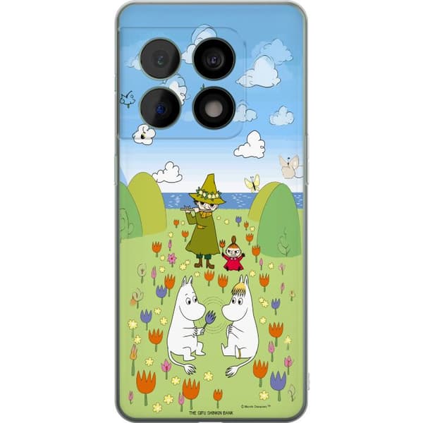 Kompatibelt Mobildeksel til OnePlus 10 Pro Mumin i blomsteräng grønn