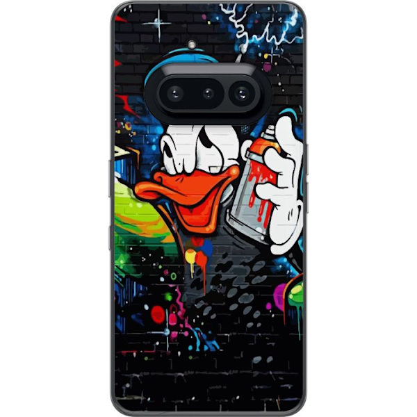 Nothing Phone (3a) Läpinäkyvä kuori Kalle Anka Graffiti Disney Design Hauska Lasten Motiivi Väri Graafinen Suosittu Sarja Ikoninen Disney-hahmo